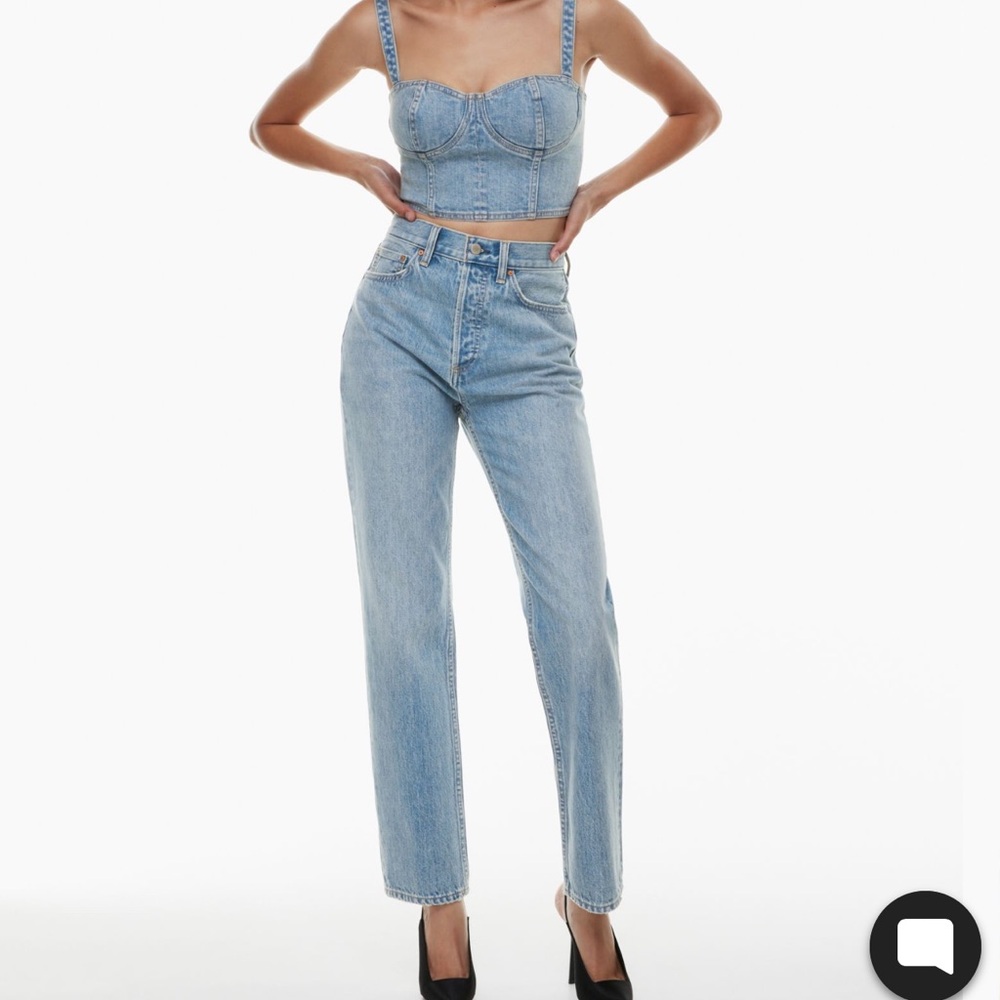 Aritzia denim forum joni hi rise loose jean size 27